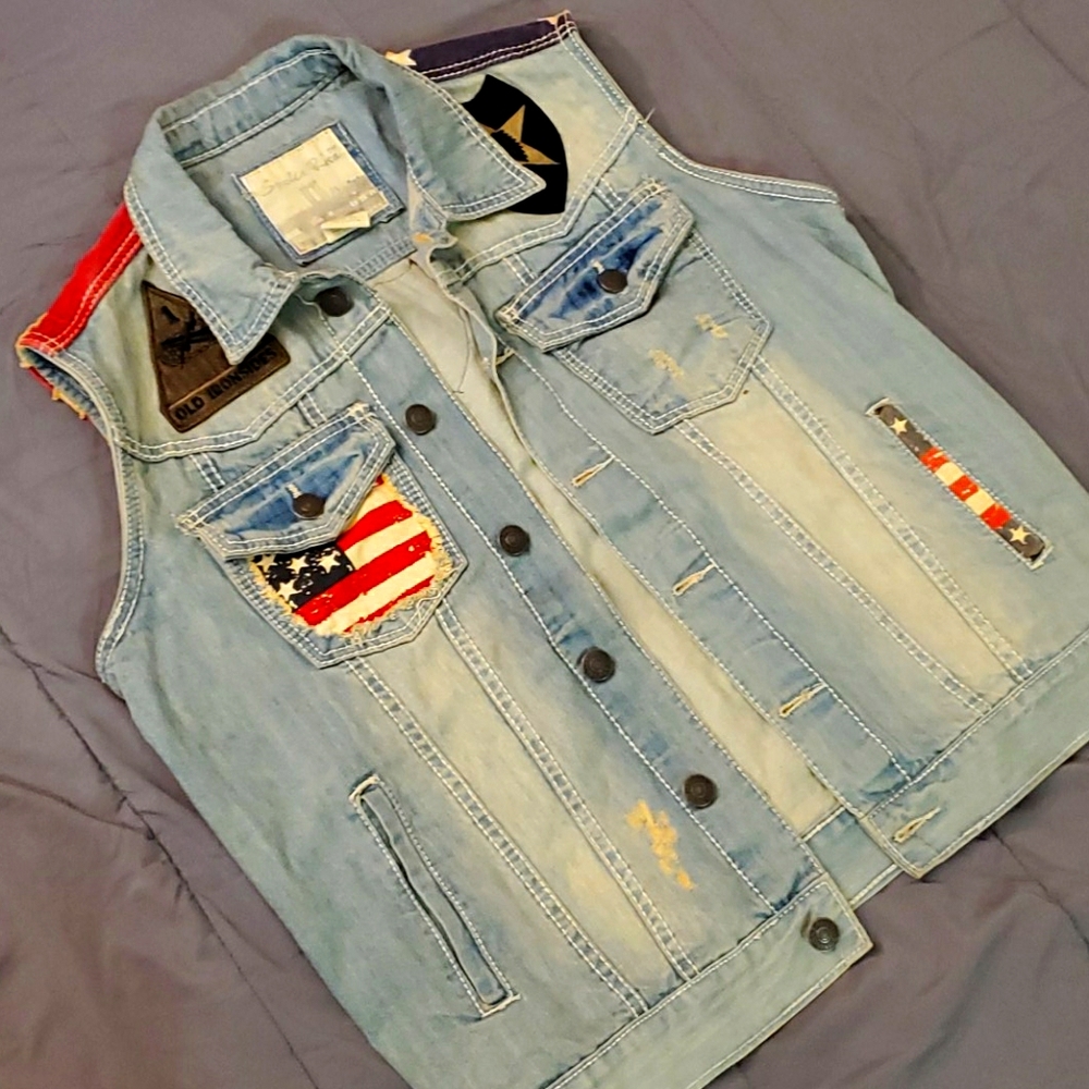 Smoke rise custom denim vest